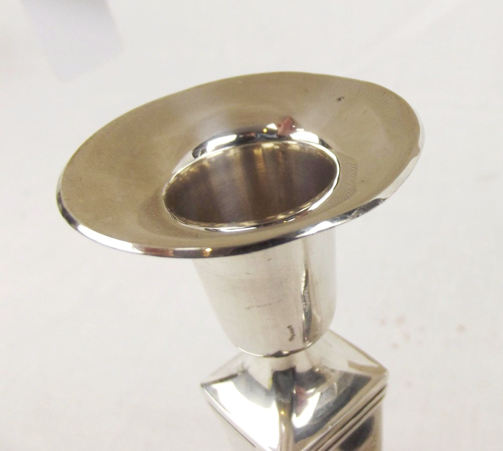 Pair of Small Swedish 830 Silver Candlesticks c1979 - Image 7
