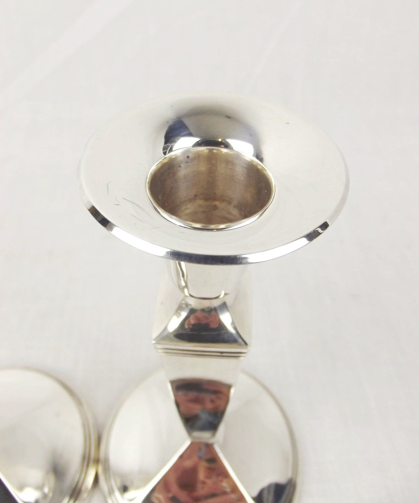 Pair of Small Swedish 830 Silver Candlesticks c1979 - Image 8