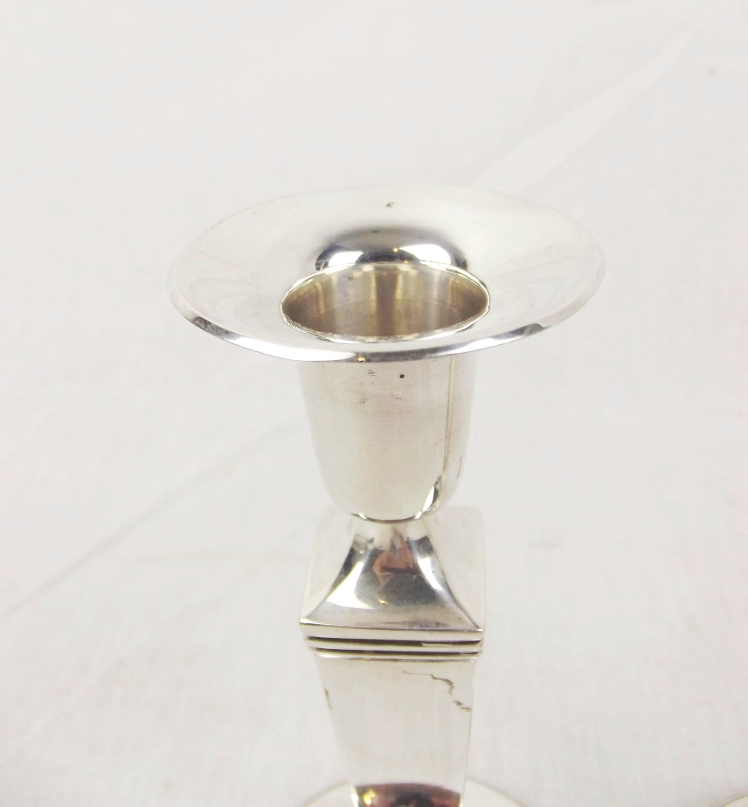Pair of Small Swedish 830 Silver Candlesticks c1979 - Image 9