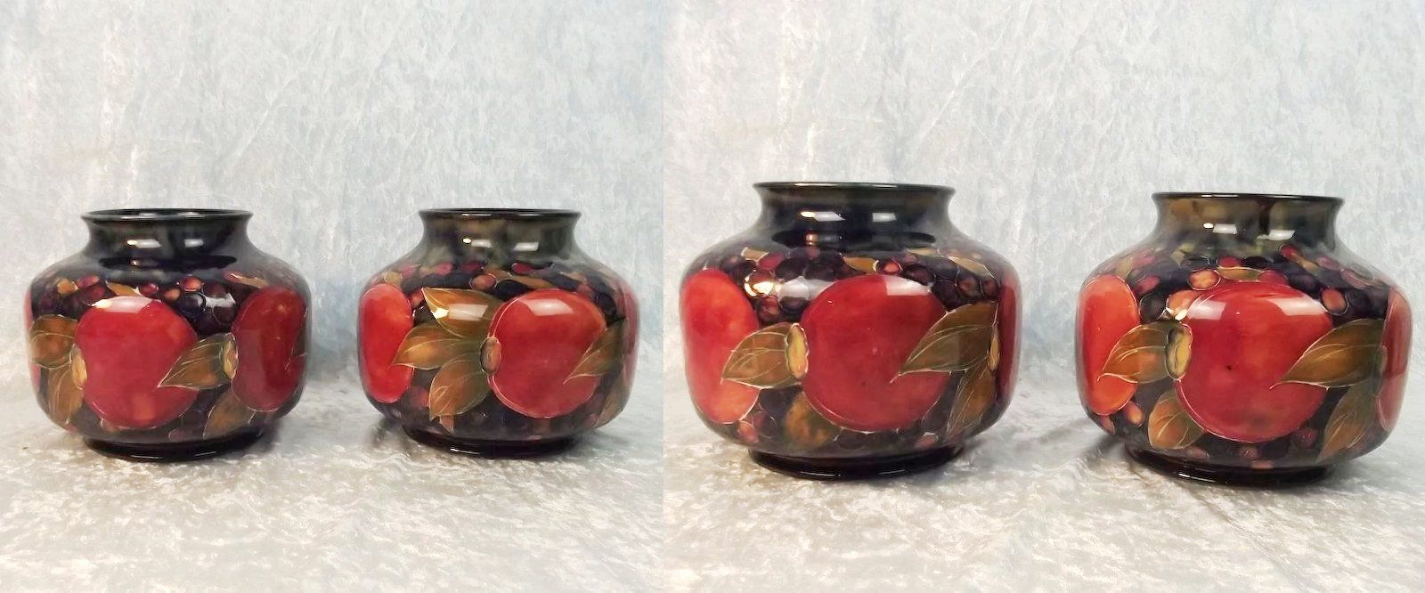 Pair Of William Moorcroft Bulbous Pomegranate Vases Circa 1920's - Image 2