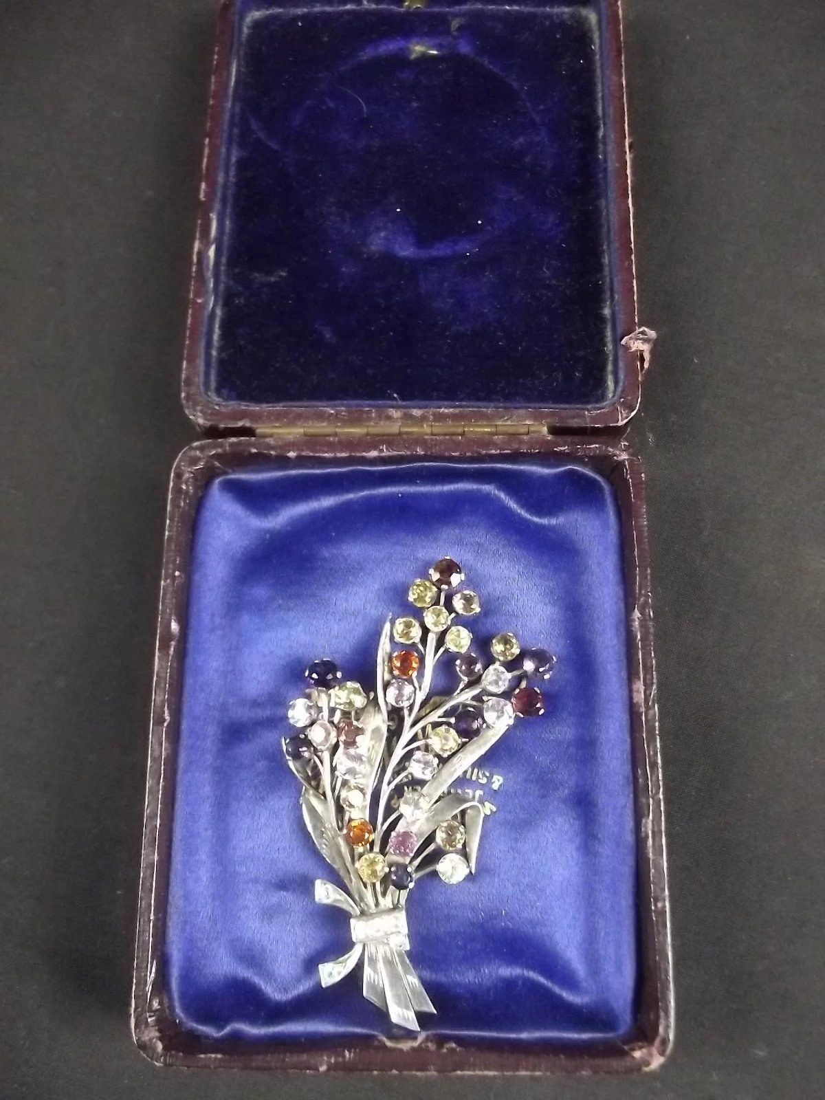 Platinum And Semi Precious Stone Branch Brooch - Image 2
