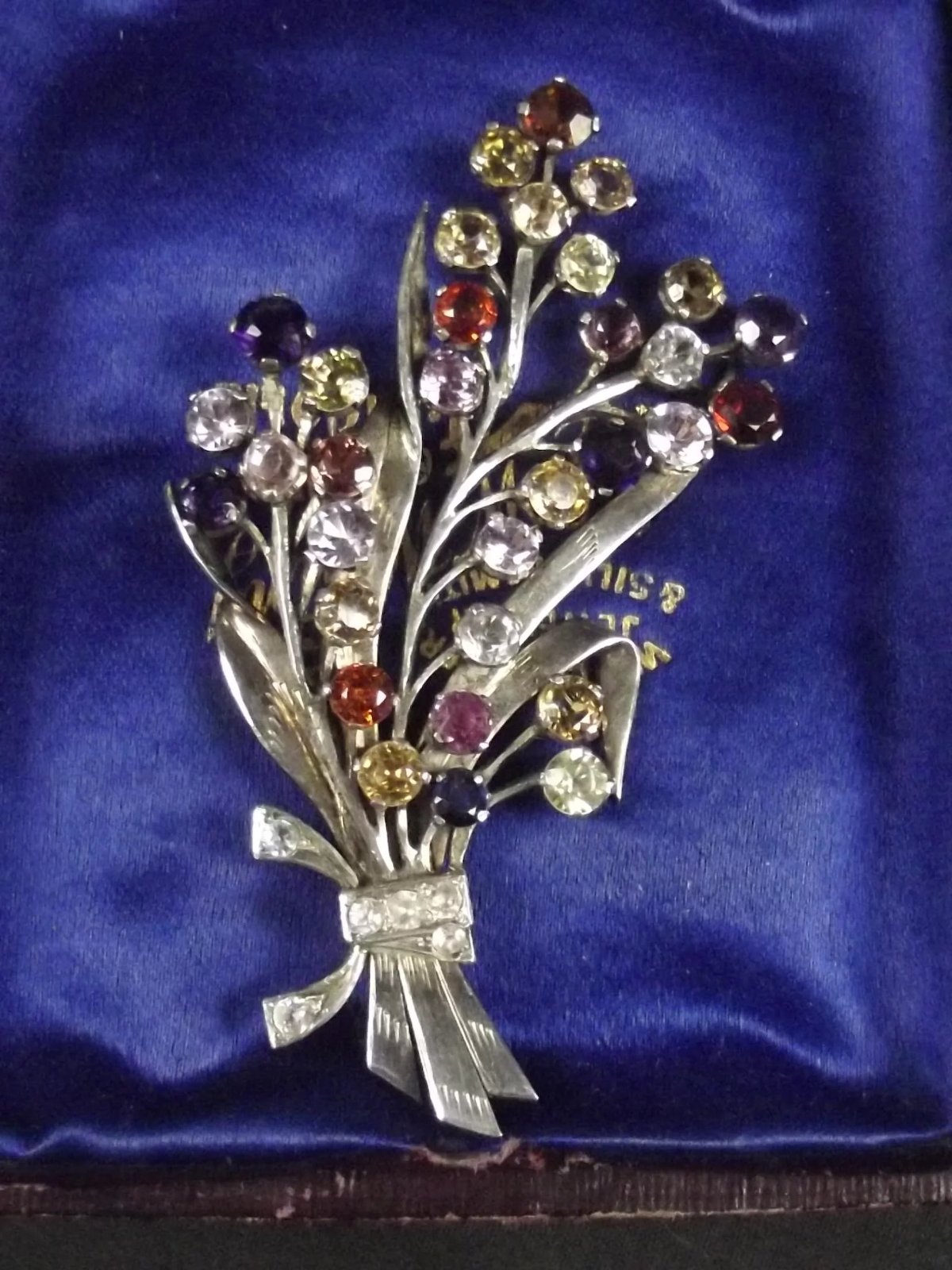Platinum And Semi Precious Stone Branch Brooch - Image 3