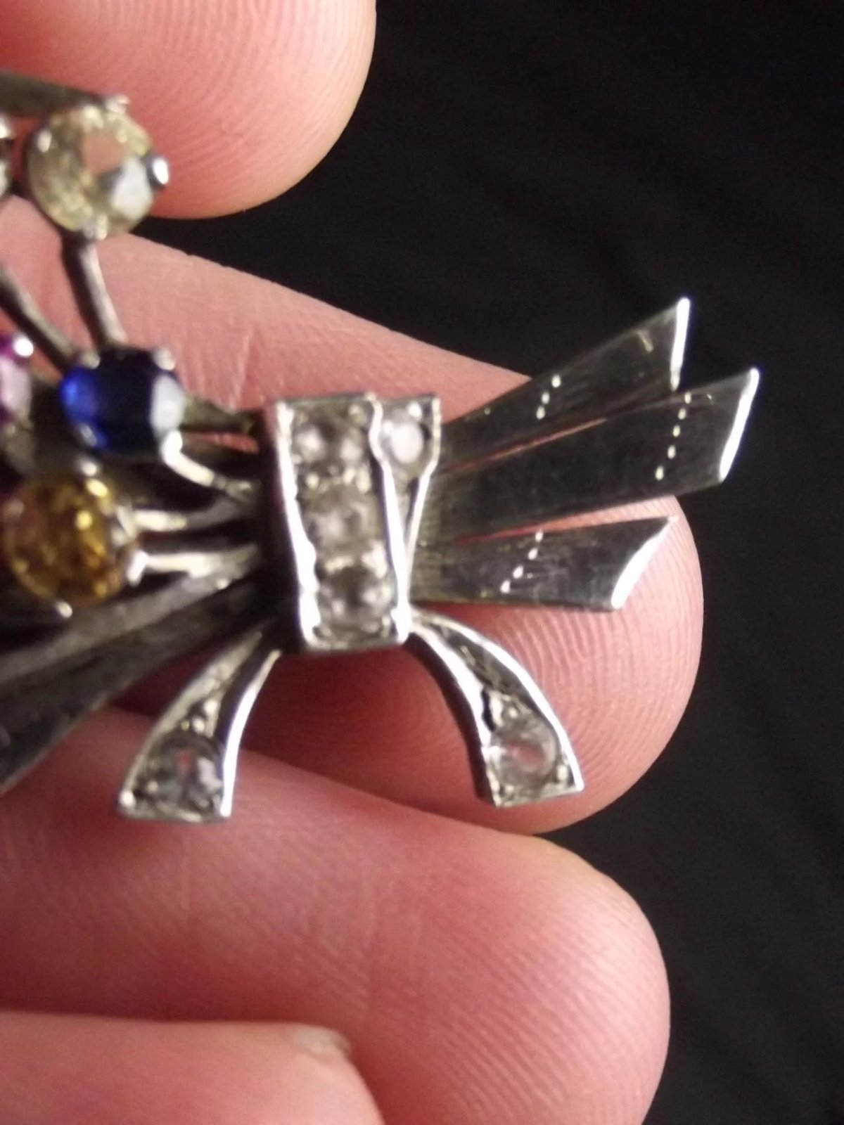 Platinum And Semi Precious Stone Branch Brooch - Image 5