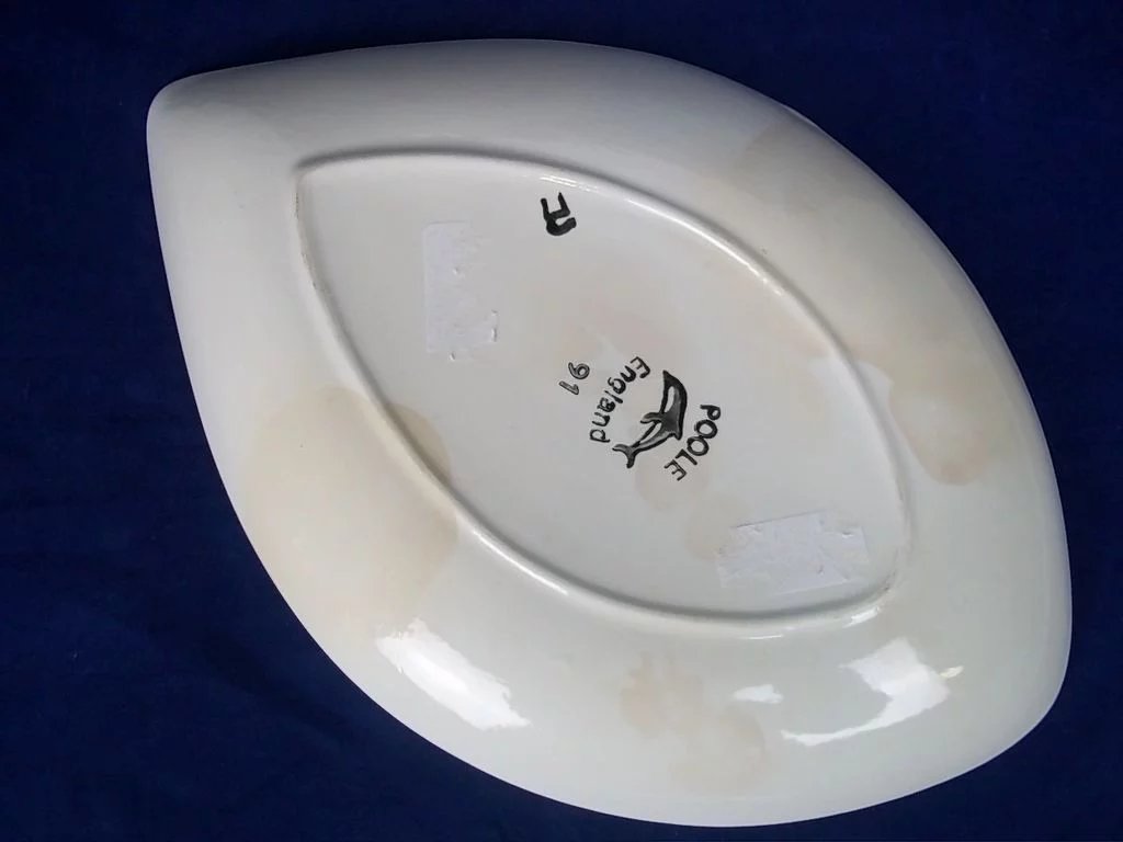 Poole Pottery Delphis Shield Shaped Plate Number 91, c.1970's - Image 3