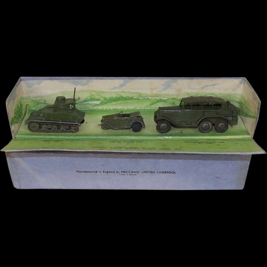 Pre-War Boxed Dinky Toys No. 152 Royal Tank Corps Light Tank Unit Set #3