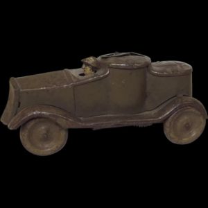 Pre-War French Tinplate Clockwork Toy Armoured Car