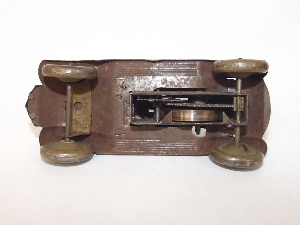 Pre-War French Tinplate Clockwork Toy Armoured Car - Image 6