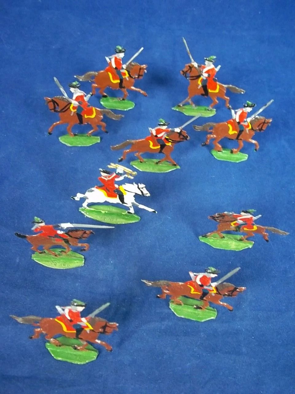 Pre War German Oki Kieler Zinnfiguren Tin Flats ~ Austrians Dragoons in Attack - Image 4