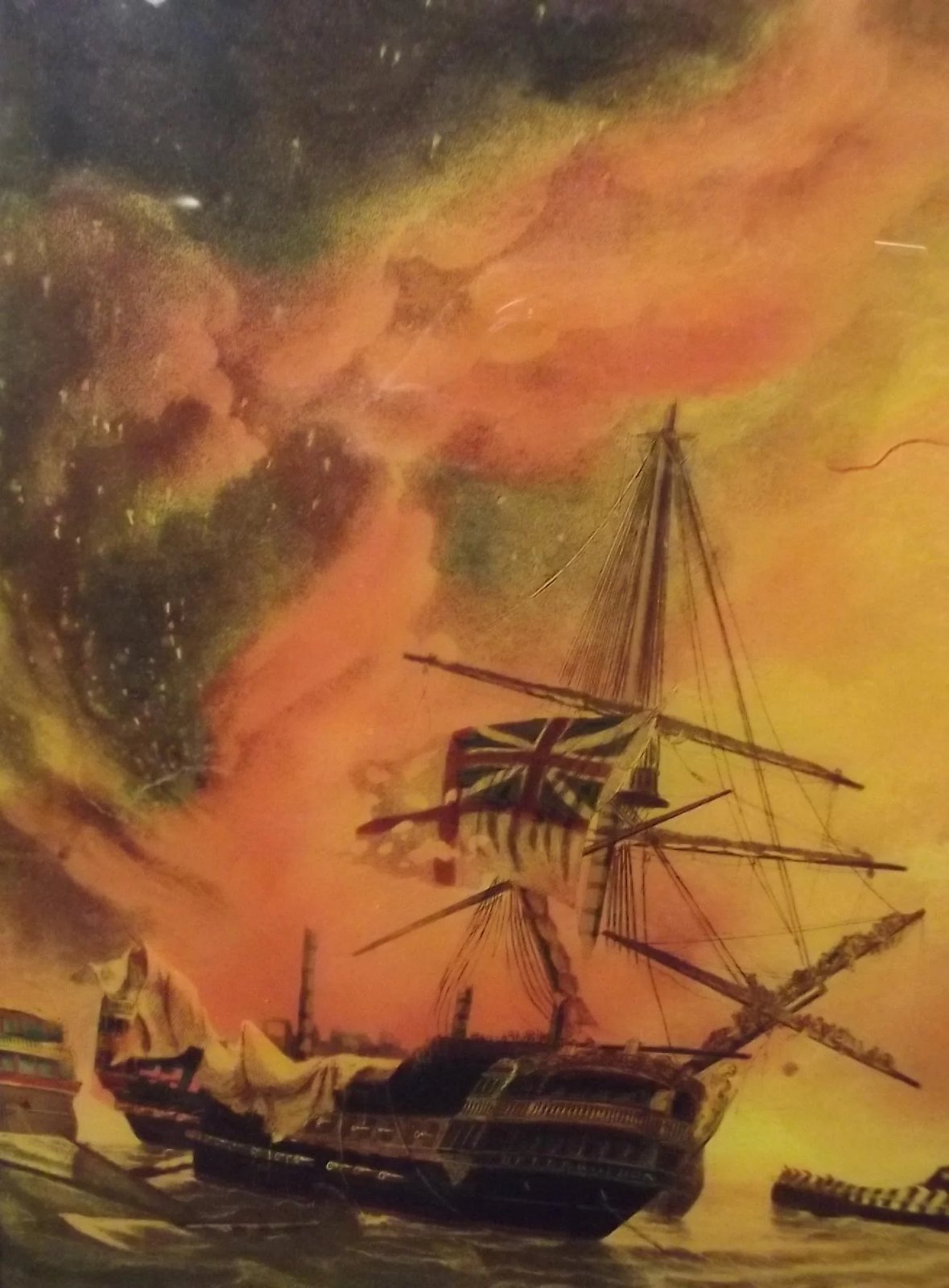 Print On Glass Of The Battle Of The Nile At 10 O’clock At Night After R. Dodd - Image 4
