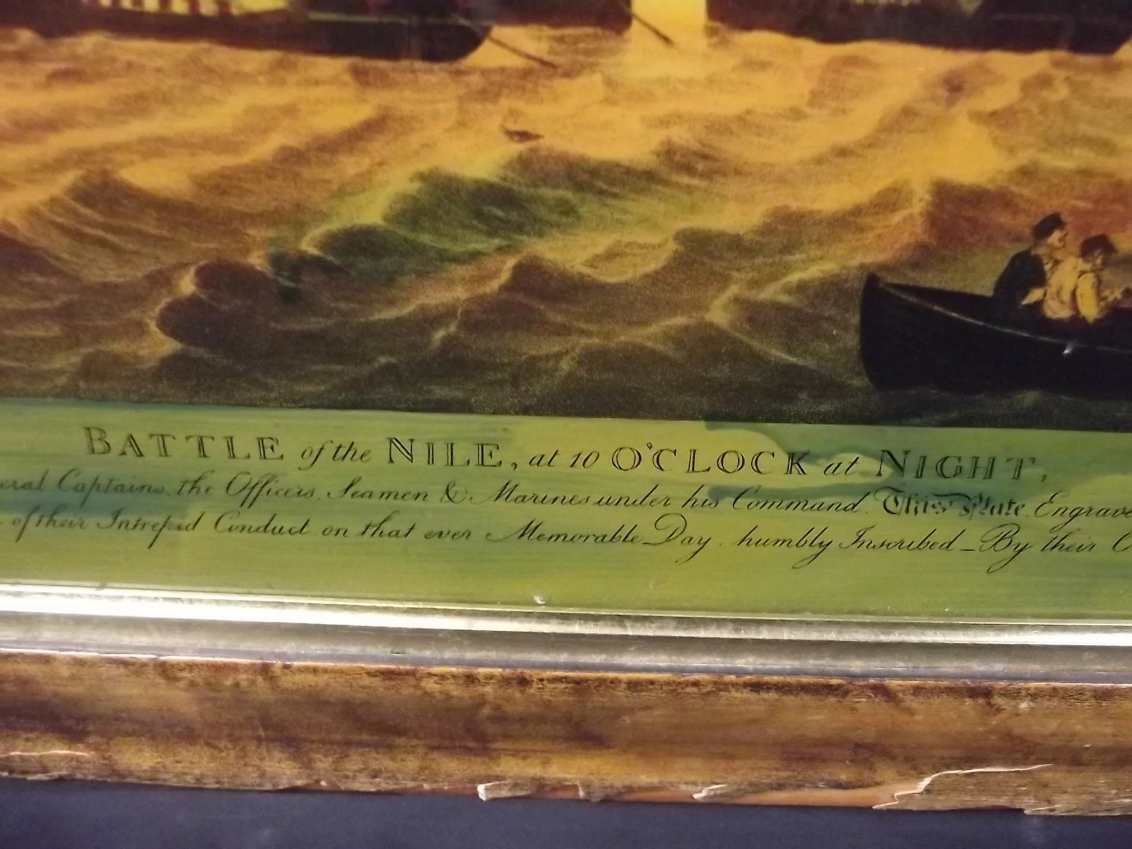 Print On Glass Of The Battle Of The Nile At 10 O’clock At Night After R. Dodd - Image 6