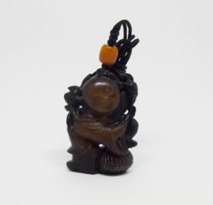 Qing Period Nephrite Jade Little Boy & Lotus Twig Carving