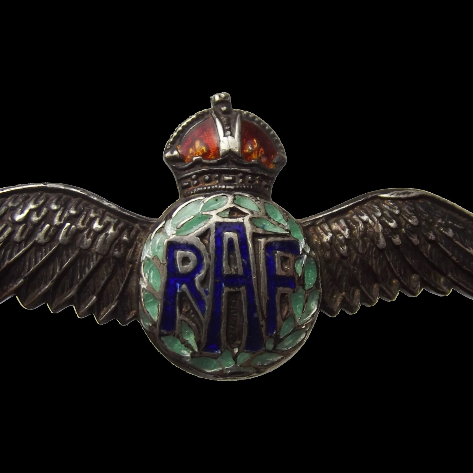 RAF Enameled Silver Sweetheart Badge #1