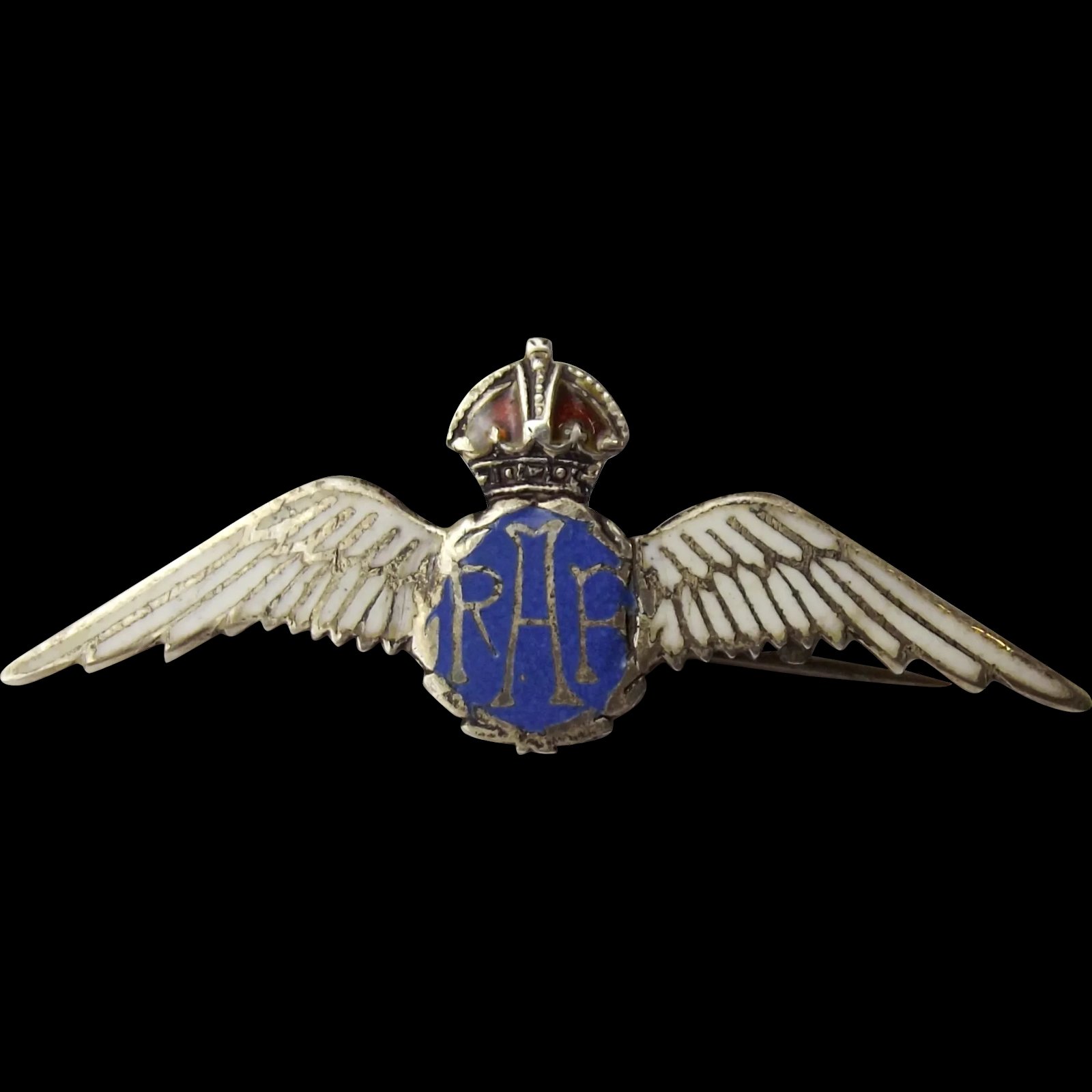 RAF Enameled Silver Sweetheart Badge #2