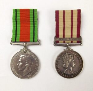 RN Naval General Service Medal With Near East Clasp & Defence Medal