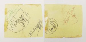 Rolling Stones Full Band Autographs Inc. Brian Jones c1960’s