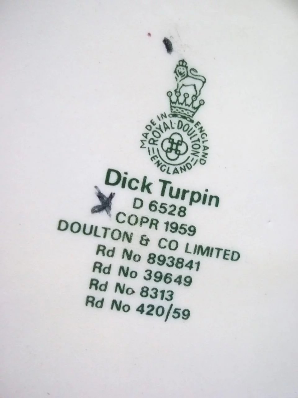 Royal Doulton Character Jug "Dick Turpin" D6528 - Image 7