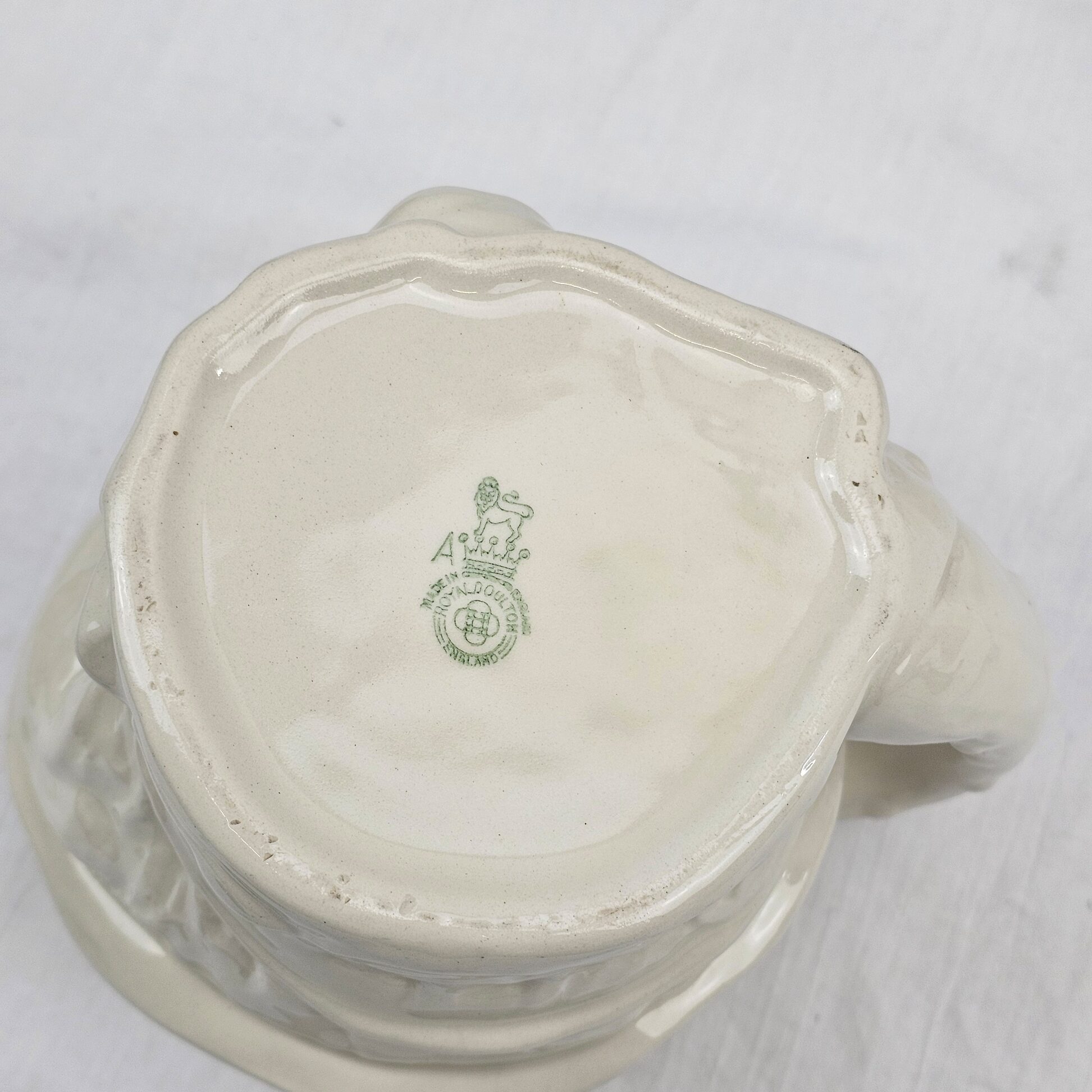 Royal Doulton 'Simon the Cellarer' Small Character Jug 'In the White', D6041, c.1935–1960 - Image 4