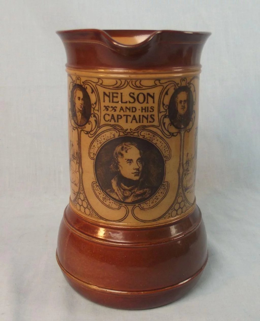 Royal Doulton Stoneware Jug Nelson And His Captains (Brown) - Image 2