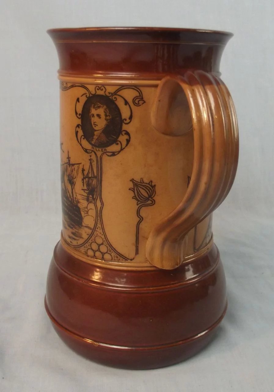 Royal Doulton Stoneware Jug Nelson And His Captains (Brown) - Image 3