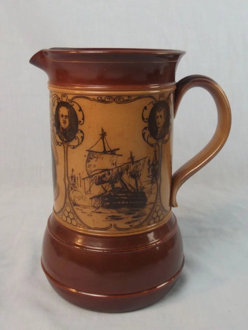 Royal Doulton Stoneware Jug Nelson And His Captains (Brown) - Image 4