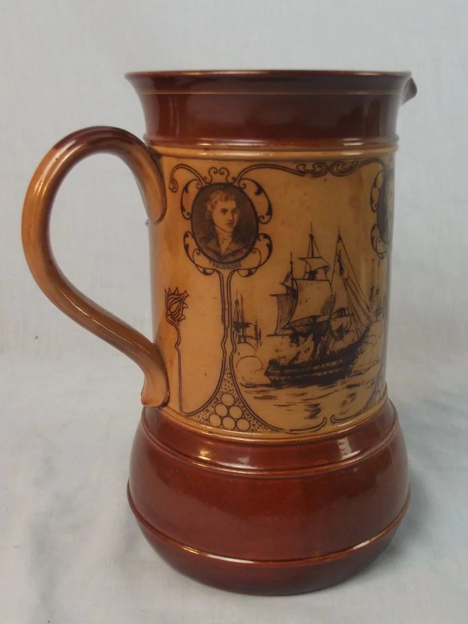 Royal Doulton Stoneware Jug Nelson And His Captains (Brown) - Image 5