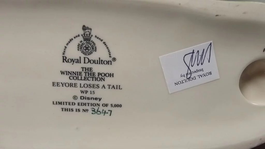 Royal Doulton 'Eeyore Loses A Tail' Figurine Winnie The Pooh Ltd Ed. WP15 #3 - Image 7