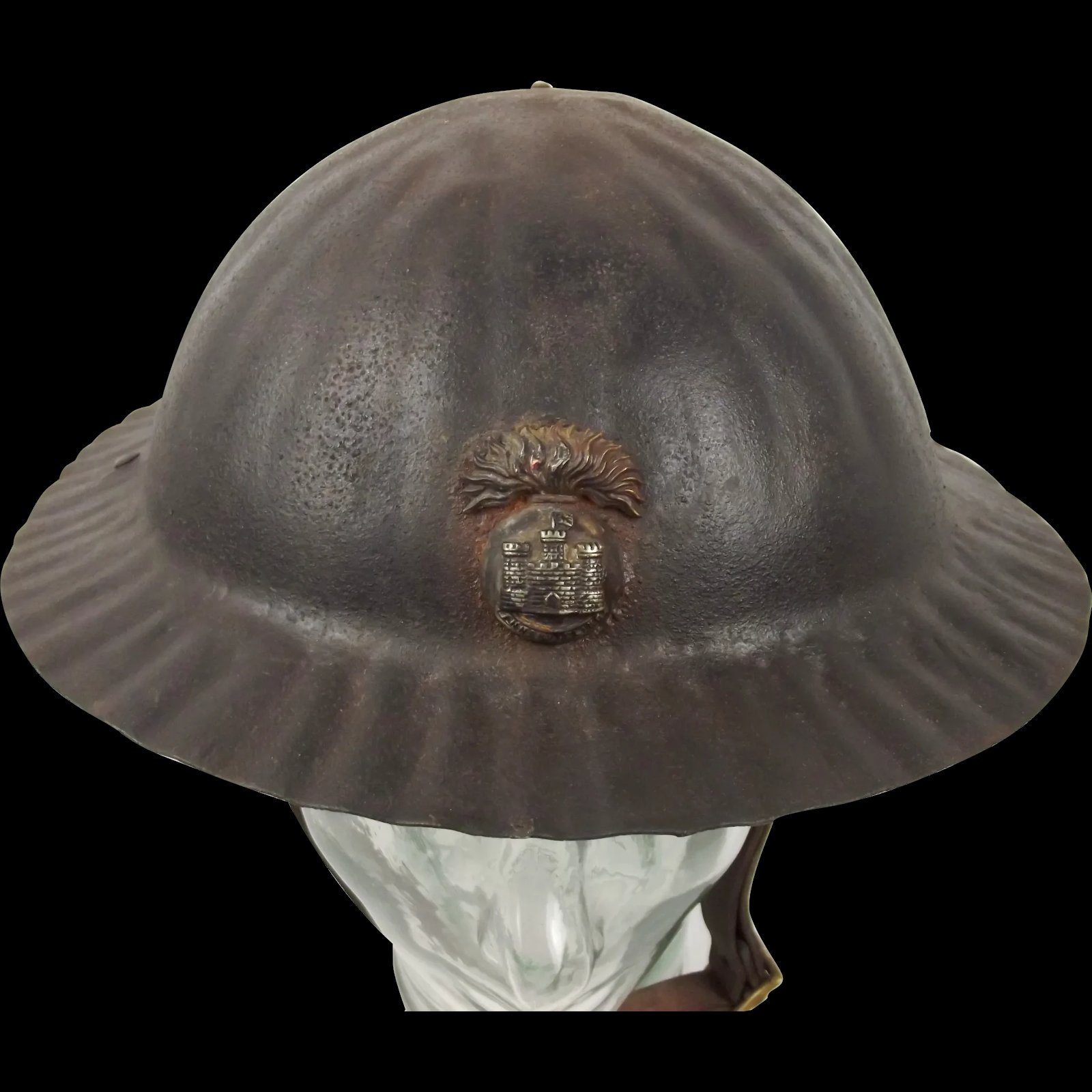 Royal Inniskilling Fusiliers WW1 Raw Edge Brodie Helmet