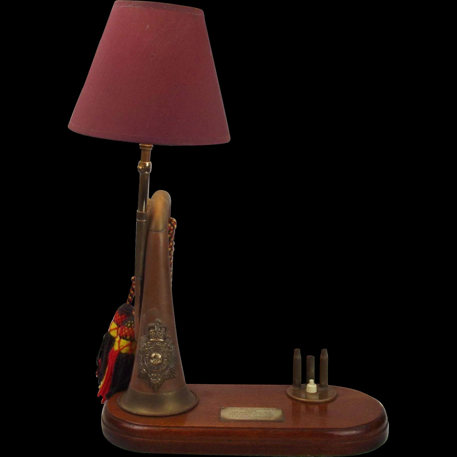 Royal Marines Corps Of Drums Presentation Bugle Lamp
