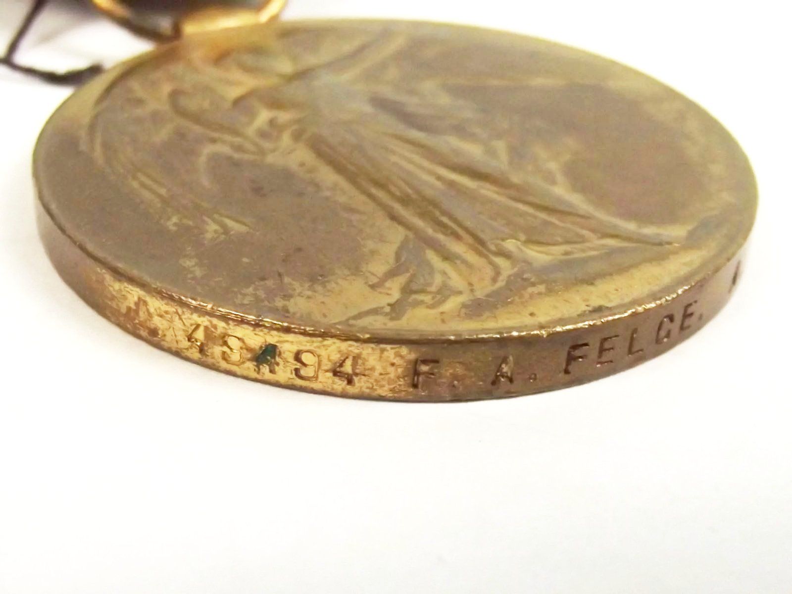 Royal Navy WW1 Medal Pair Able Seaman F.A. Felce - Image 8