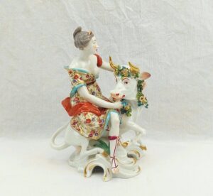 Impressive Samson Ceramic Figural Group of Europa & The Bull