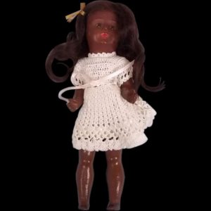 SFBJ French Made Black Bisque Doll c1910
