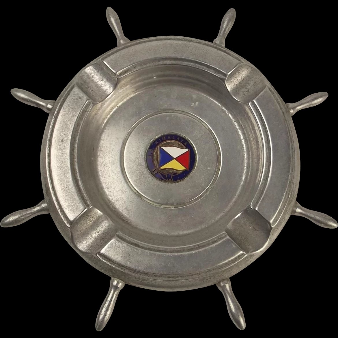 SS Himalaya Ships Wheel Shaped Ashtray