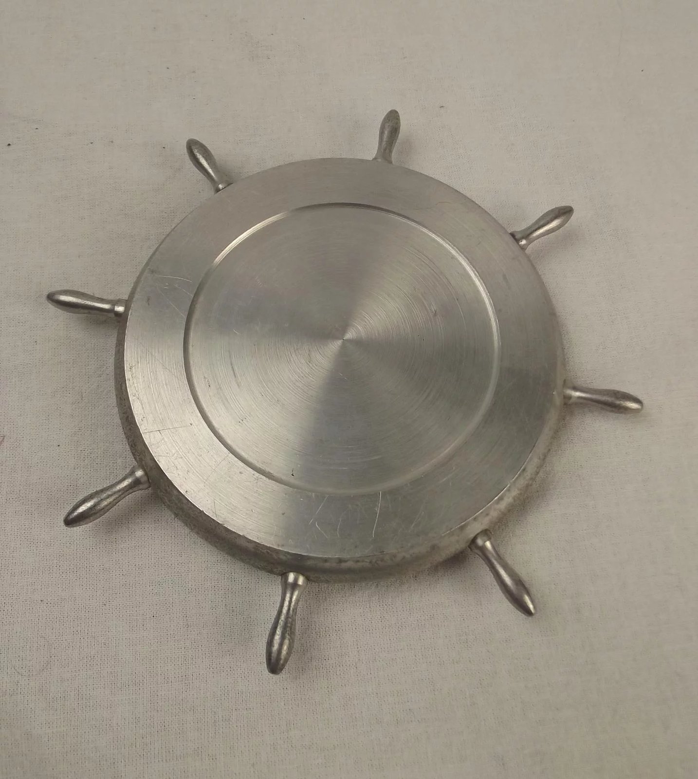 SS Himalaya Ships Wheel Shaped Ashtray - Image 6