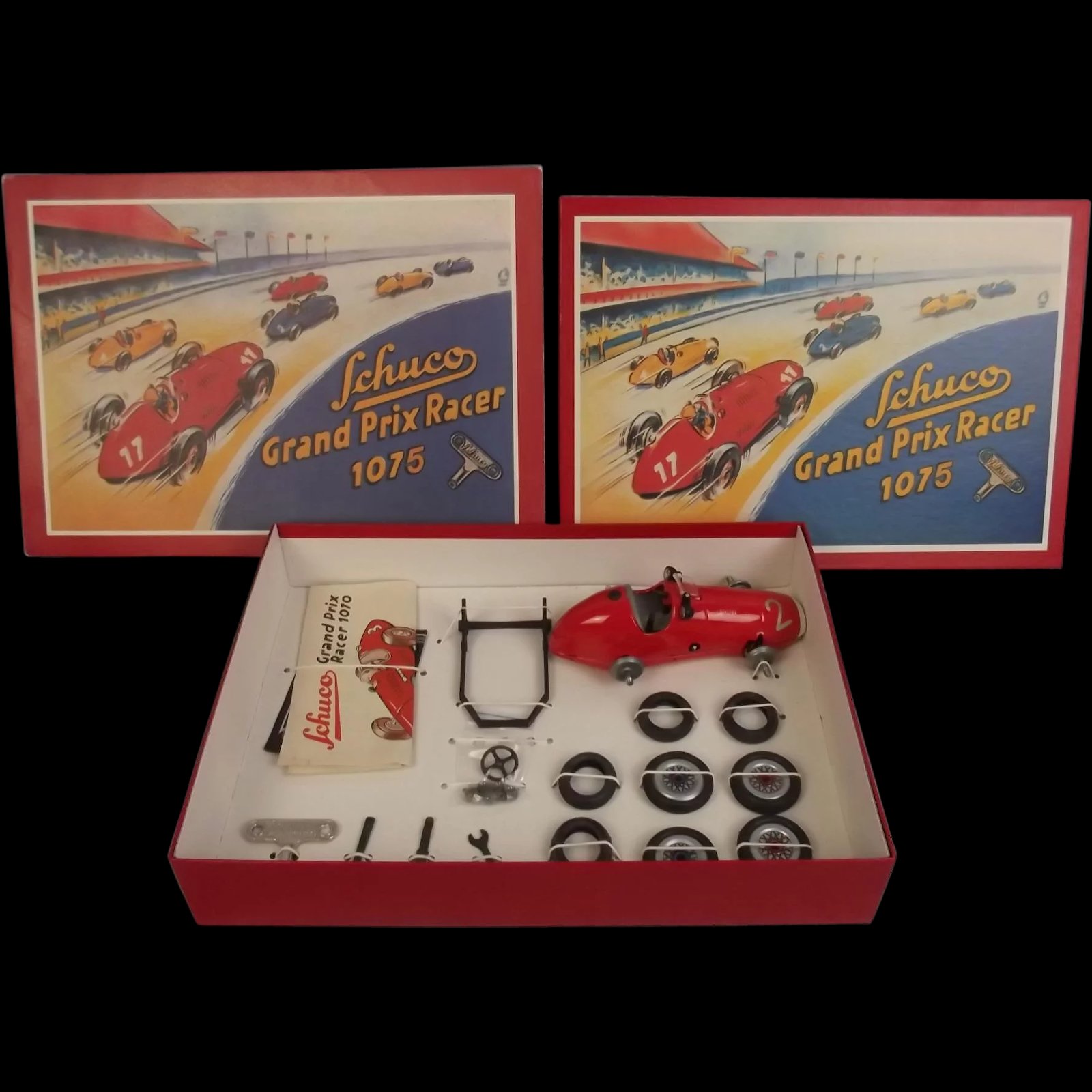 Schuco Grand Prix Racer #1075 - Reproduction Clockwork Grand Prix Racer Set
