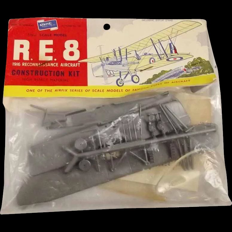 Sealed Airfix 1/72nd Scale Series 1 R.E. 8. Type 1 Bagged Kit 1957