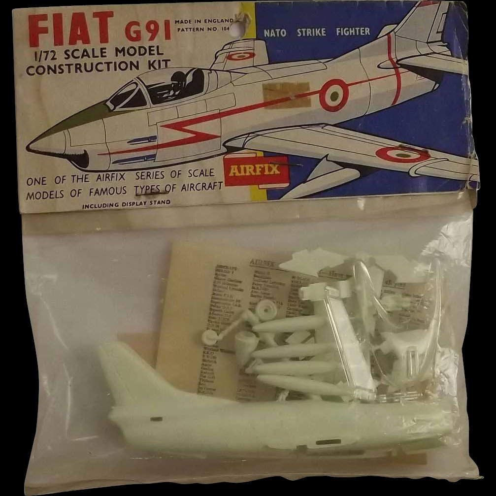 Sealed Airfix 1/72nd Scale Series 1 Fiat G91 Type 2 Bagged Kit 1959