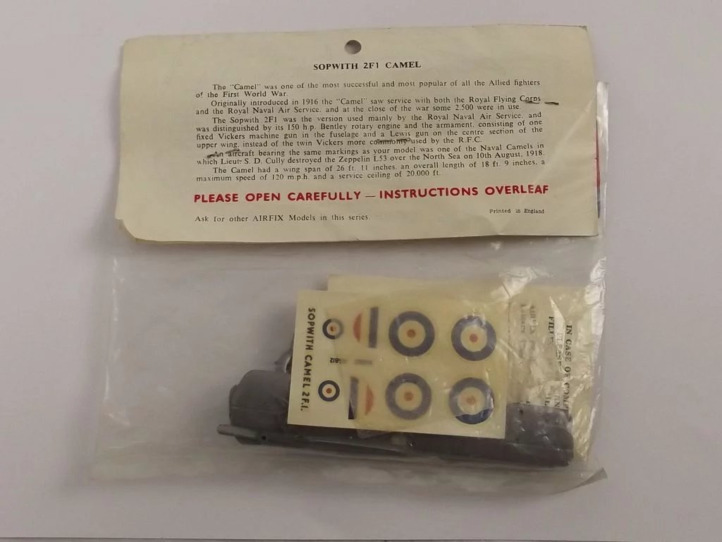 Sealed Airfix 1/72nd Scale Series 1 Sopwith Camel Type 1 Bagged Kit 1957 - Image 5