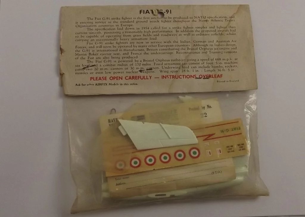 Sealed Airfix 1/72nd Scale Series 1 Fiat G91 Type 2 Bagged Kit 1959 - Image 5
