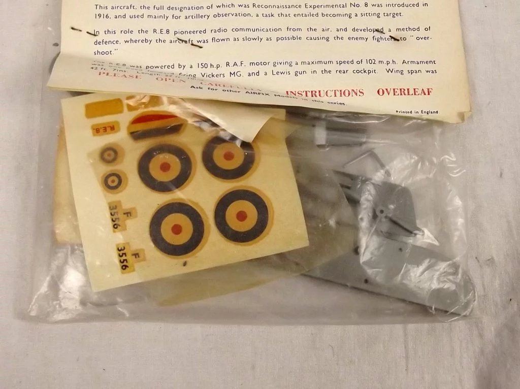 Sealed Airfix 1/72nd Scale Series 1 R.E. 8. Type 1 Bagged Kit 1957 - Image 6