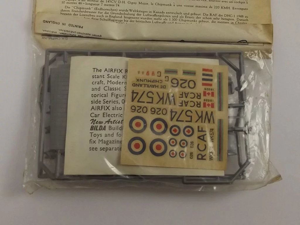 Sealed Airfix 1/72nd Scale Series 1 Chipmunk Type 3 Bagged Kit 1970 - Image 7
