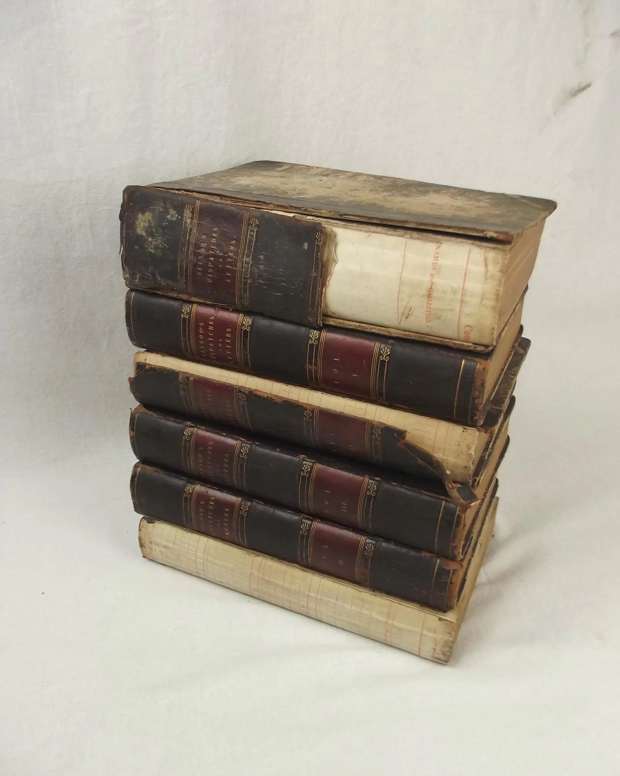 Set Of Six Books Nelsons Despatches And Letters 2nd Edition c1845/6 - Image 2