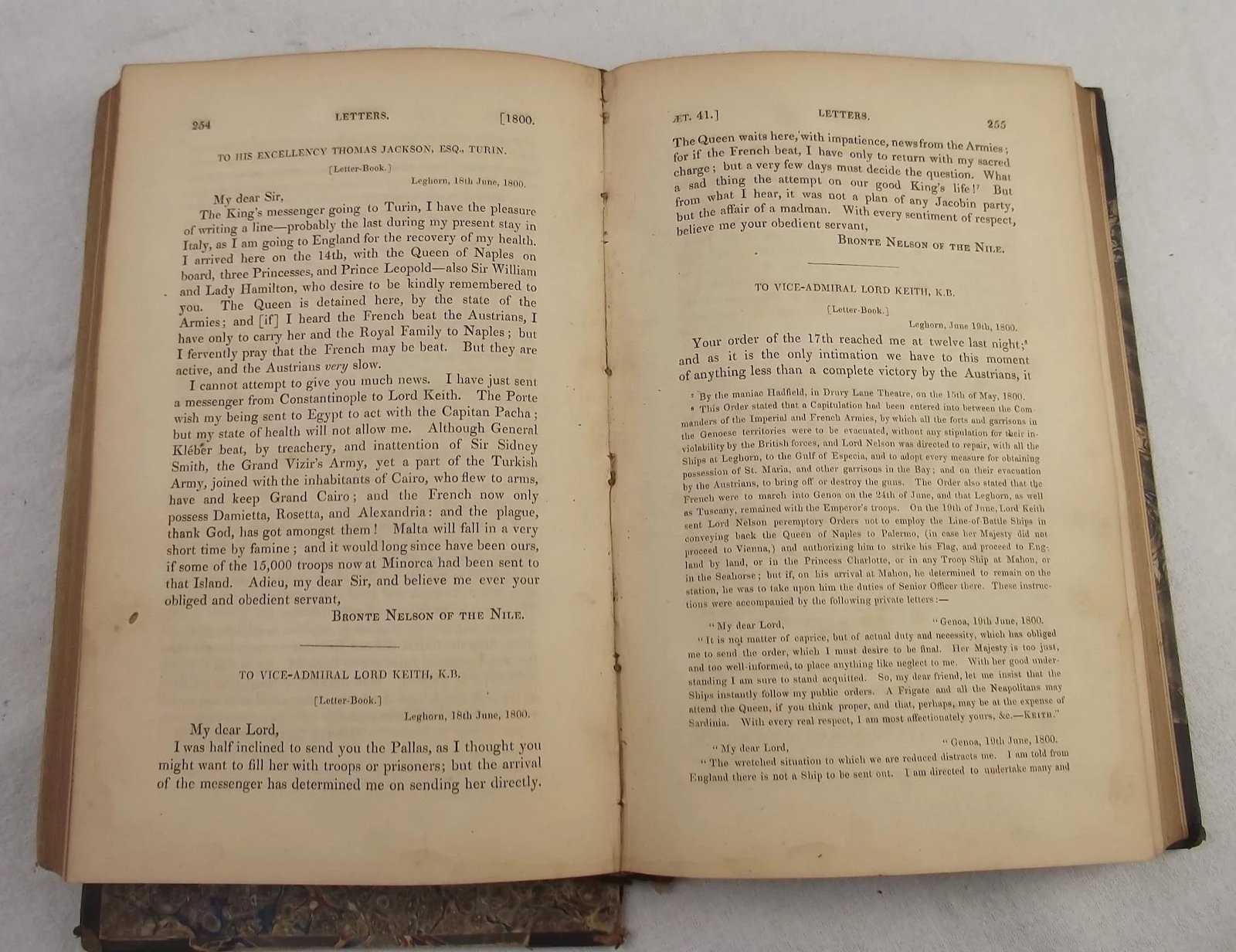 Set Of Six Books Nelsons Despatches And Letters 2nd Edition c1845/6 - Image 7