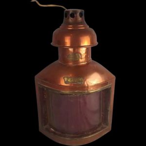 Ships Copper Port Side Lantern By J.W. Blake & Sons Of Gosport