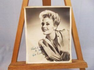 Signed Autograph Kim Novak Studio Shot Circa 1950’s