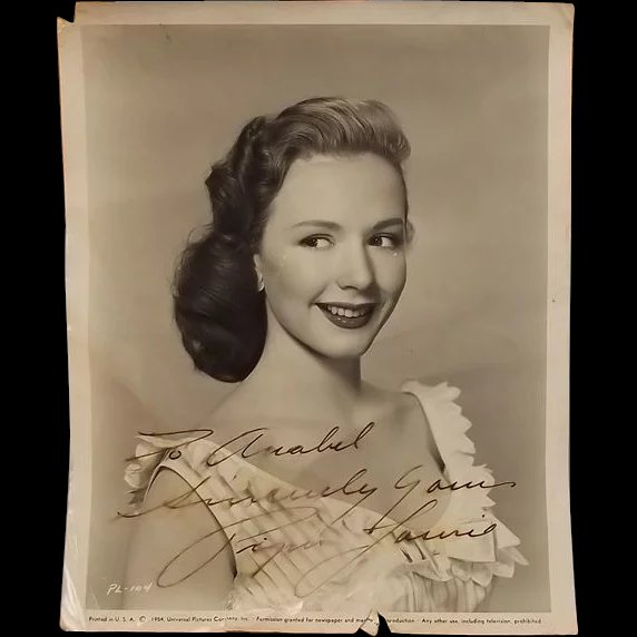 Signed Autograph Universal Piper Laurie Studio Shot 1954