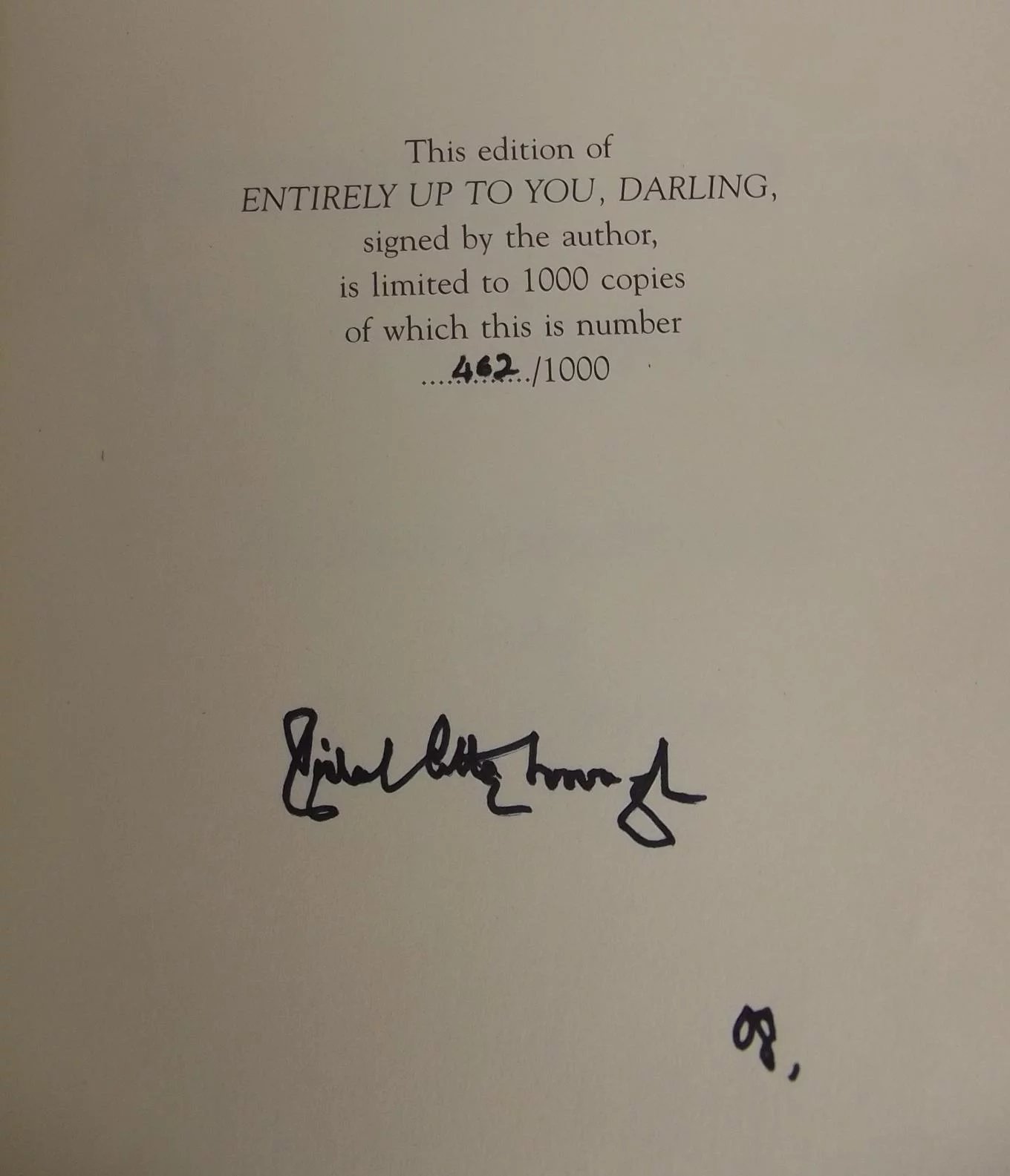 Signed Limited Edition Richard Attenborough Book Entirely Up To You Darling 2008 - Image 5