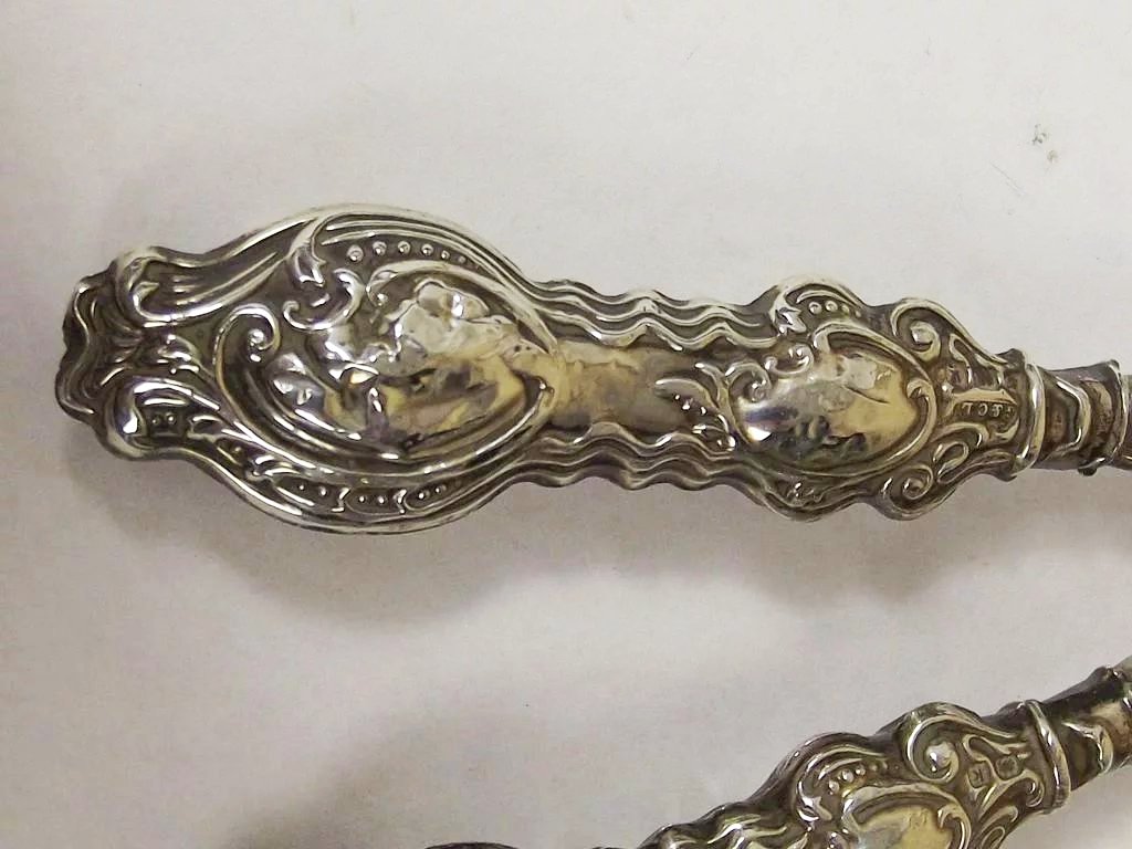 Silver Handled Pair Of Glove Stretchers - Birmingham 1909 - Image 6