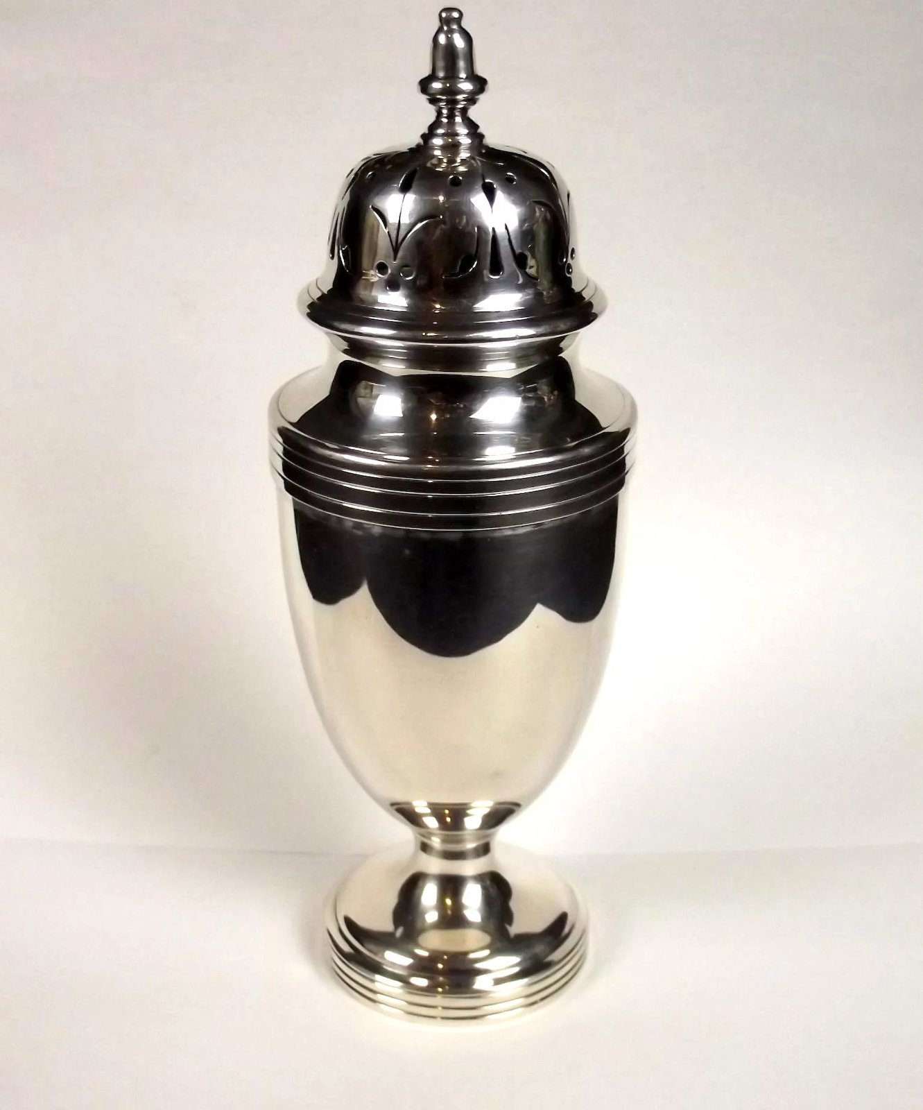 Silver London 1915 George III Style Sugar Shaker - Image 8