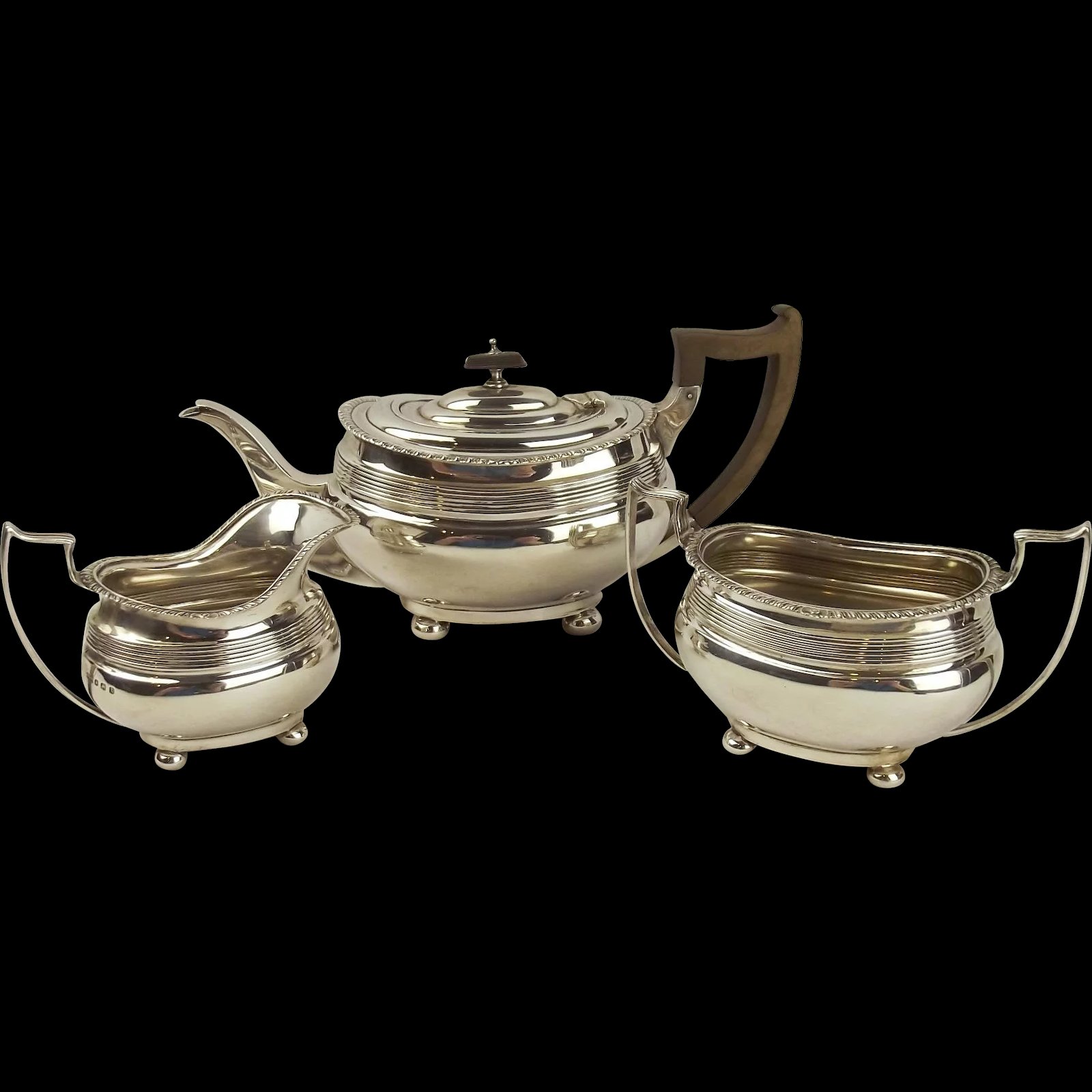 Silver Three Piece Tea Set c1920’s