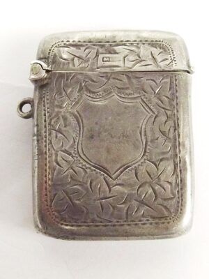 Silver Vesta Case Hallmarked For Birmingham 1916